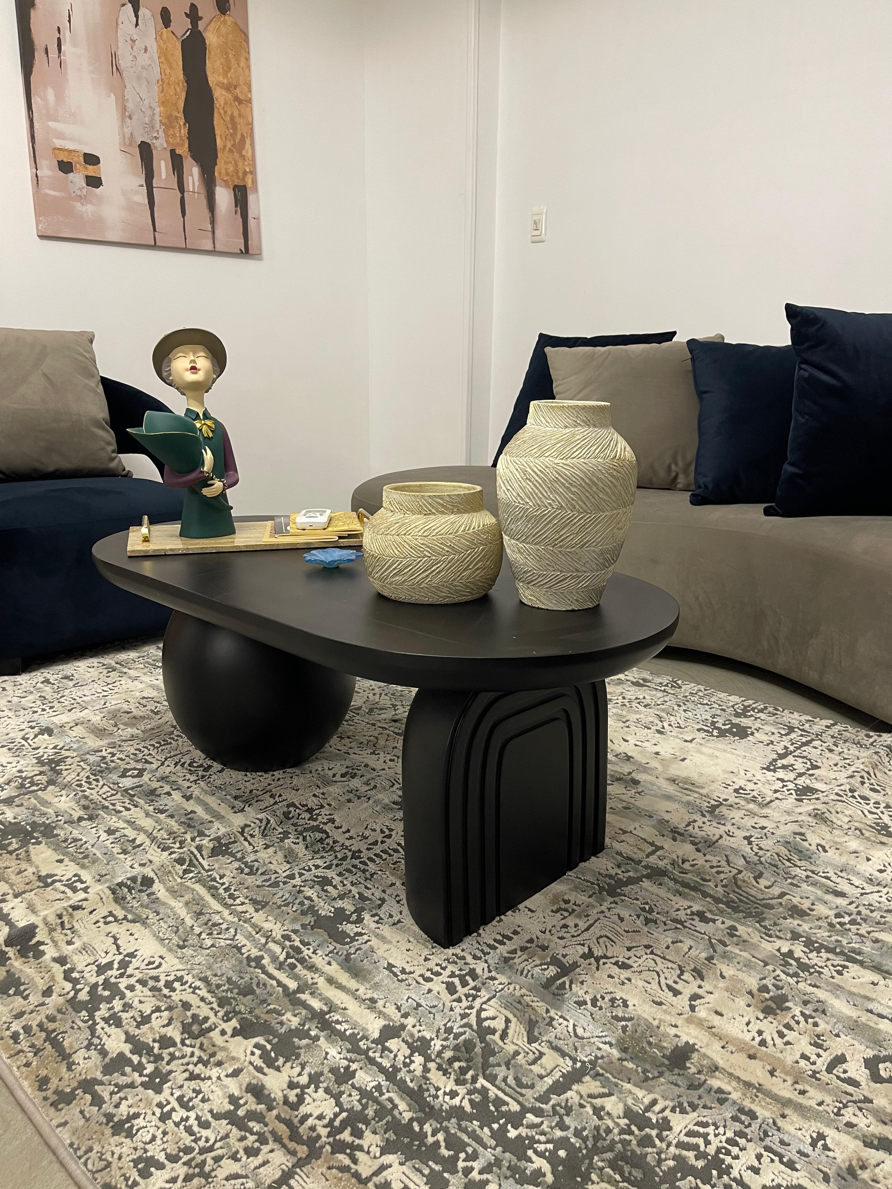 Sculptural Organic Oval Coffee Table