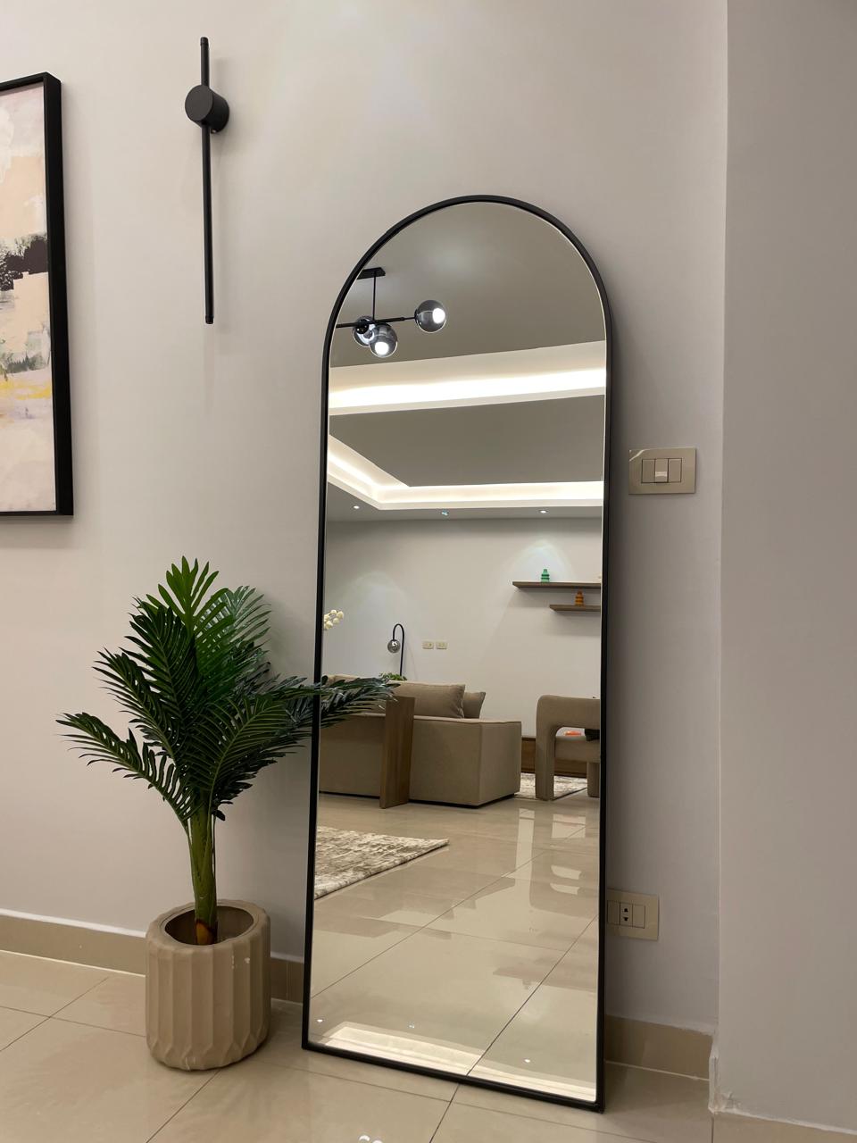 Elegant Arched Full Length Floor Mirror